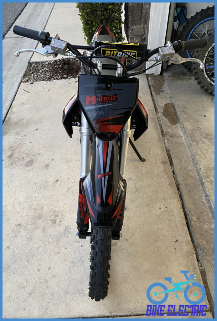 mototec 60v pro electric dirt bike rider height review